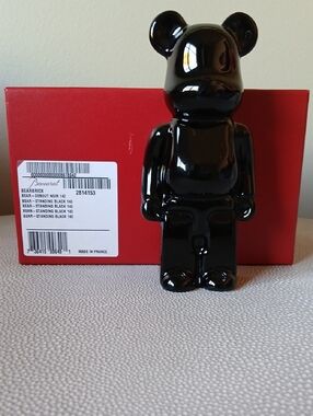 AUTHENTIC/REAL Baccarat Black Gloss Bearbrick Figurine